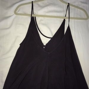 Purple v cut tank top